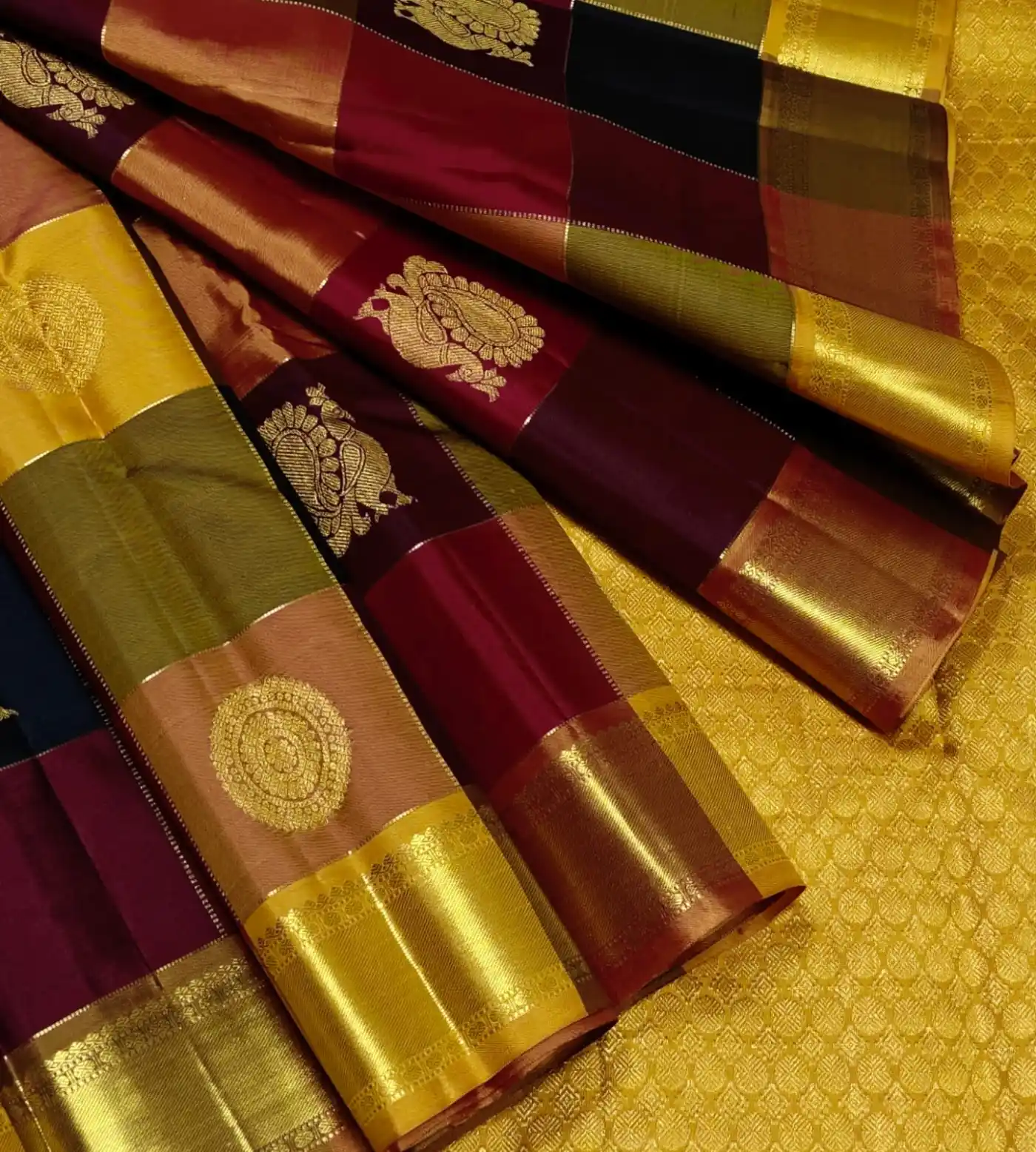 Maroon Kanchipuram Silk Saree